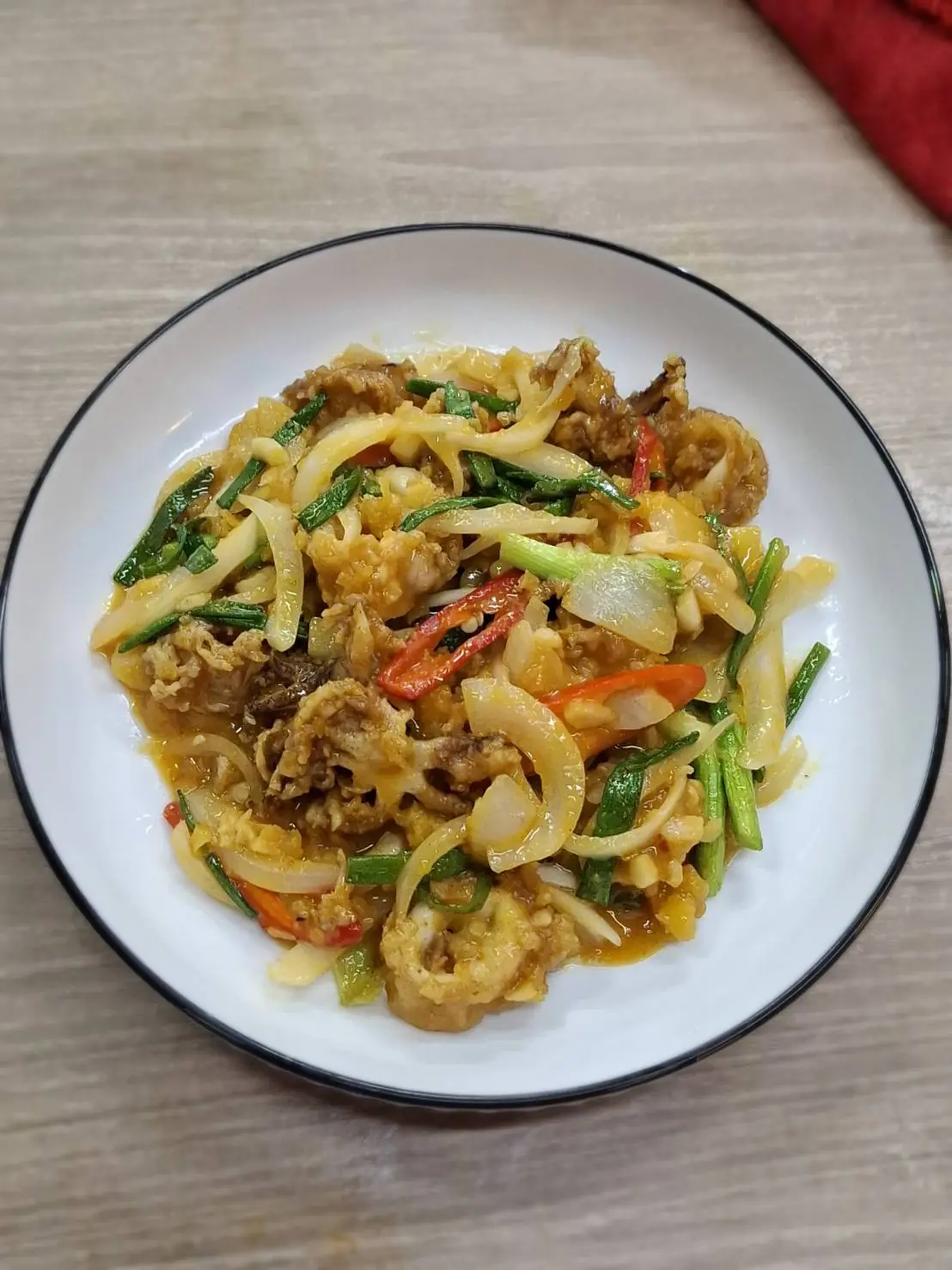 หมึกผัดไข่เค็ม